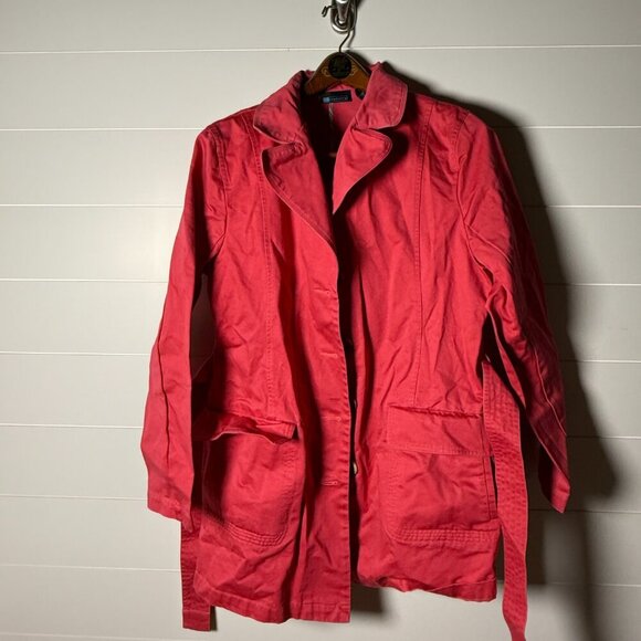 Relativity Spring Belted Jacket- Sz XL- Dark Coral Color - Picture 3 of 10